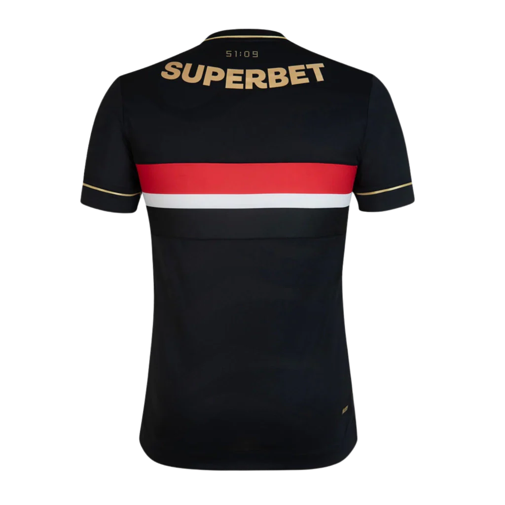 Camisa São Paulo Third 2025/26 Torcedor New Balance Masculino - Preto e Dourado