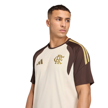 Camisa Flamengo 2026/27 Treino Adidas Masculina - Bege