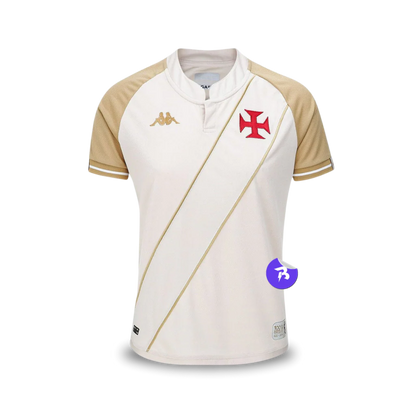 Camisa Vasco da Gama Third 2024/25 - Torcedor Kappa Feminina - Bege