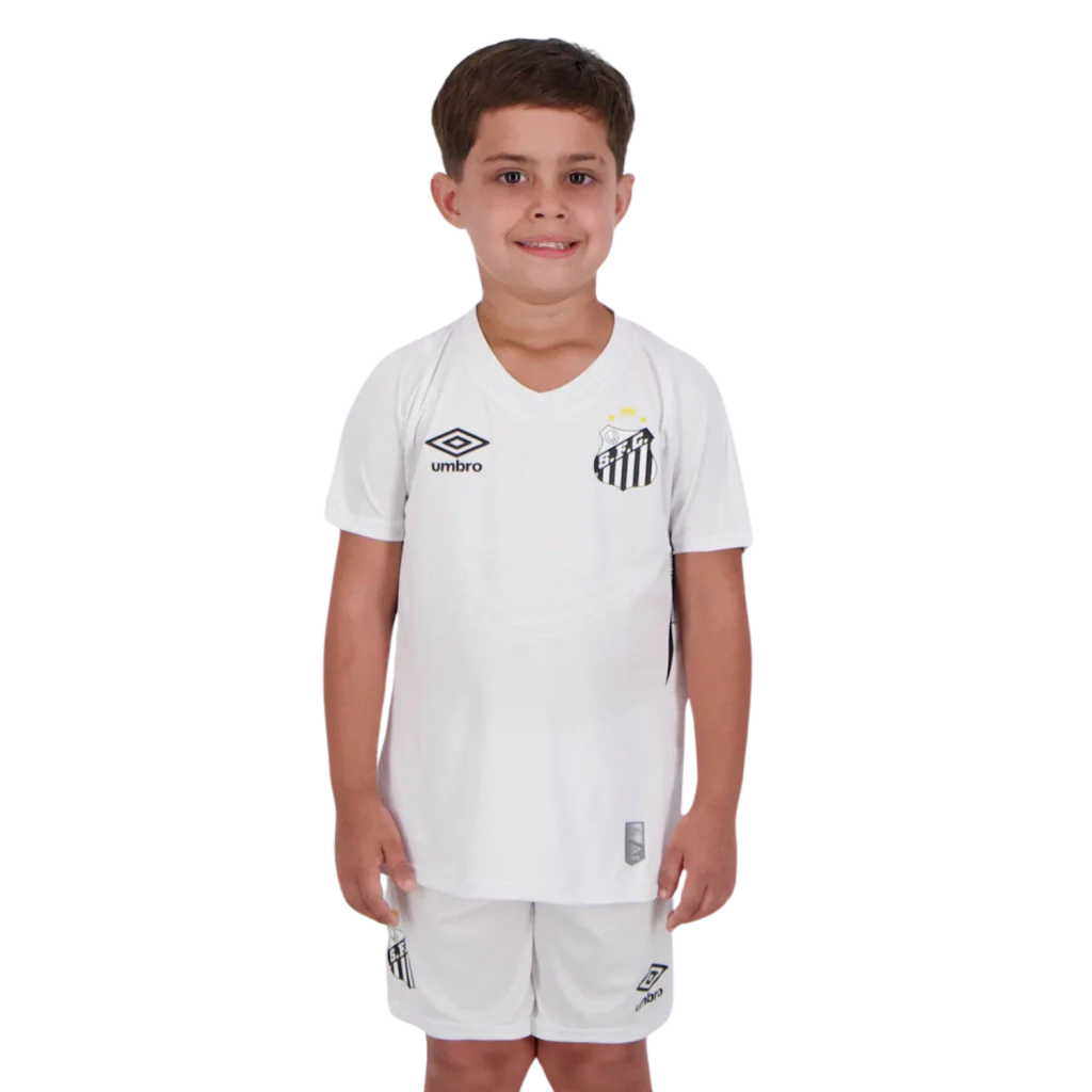 Conjunto Infantil Peixão Home 2024/25 - Torcedor Umbro - Branco