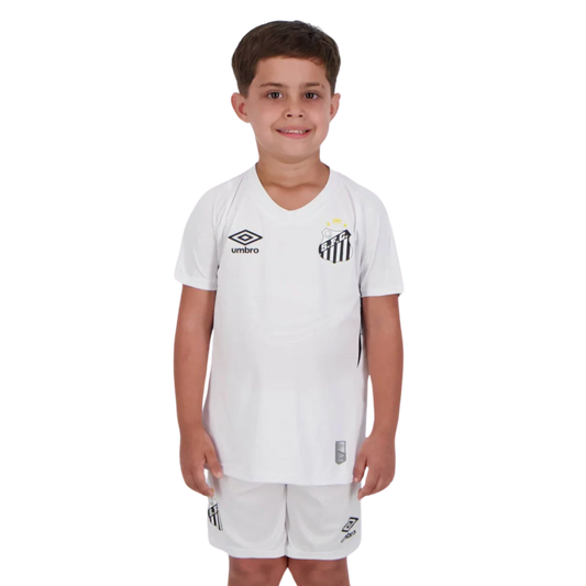 Conjunto Infantil Peixão Home 2024/25 - Torcedor Umbro - Branco