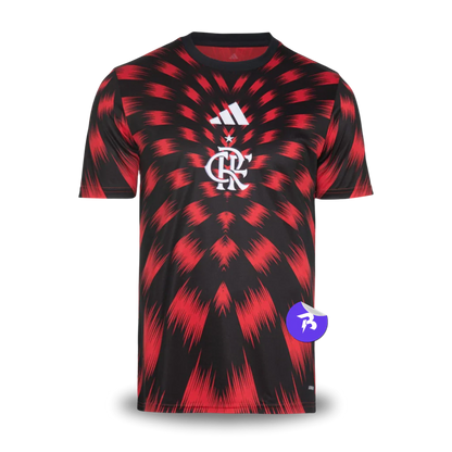 Camisa Flamengo Pré-Jogo 25/26 - Torcedor Adidas Masculina - Vermelho