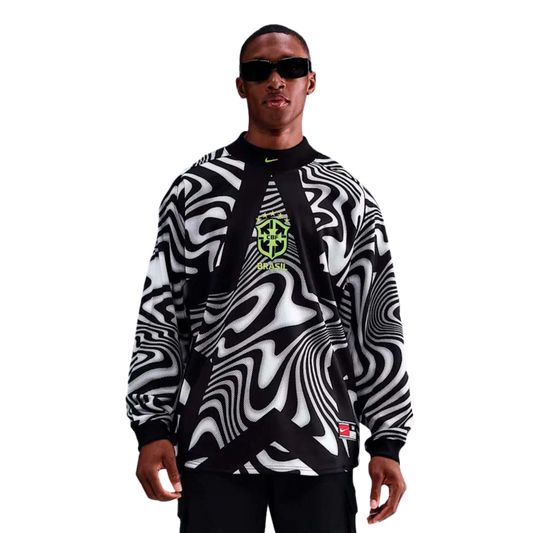 Camisa Seleção Brasileira Goleiro Manga Longa 2026/27 Torcedor Nike Masculino