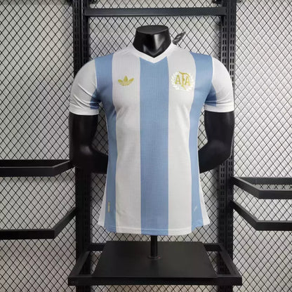 Camisa Argentina 50 Anos - Versão Jogador Adidas Masculino - Azul+Branco
