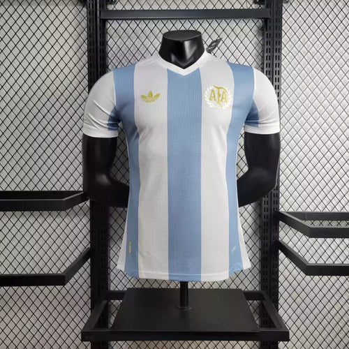 Camisa Argentina 50 Anos - Versão Jogador Adidas Masculino - Azul+Branco