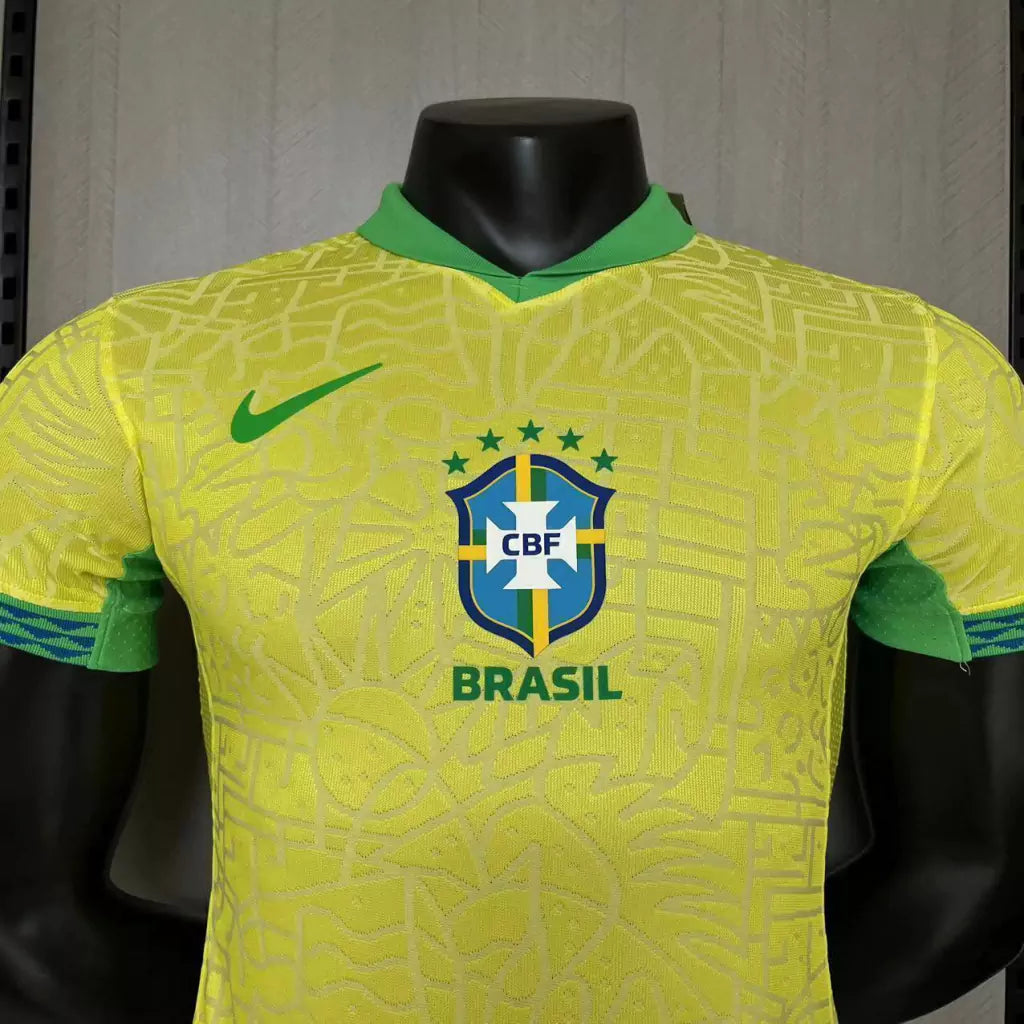 Camisa Brasil Versão Jogador Home 24/25 - Torcedor Nike Masculino - Amarelo