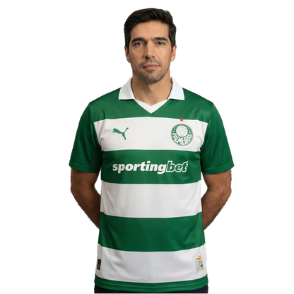 Camisa Palmeiras Avanti 2025/26 Torcedor Puma Masculino - Verde e Branco