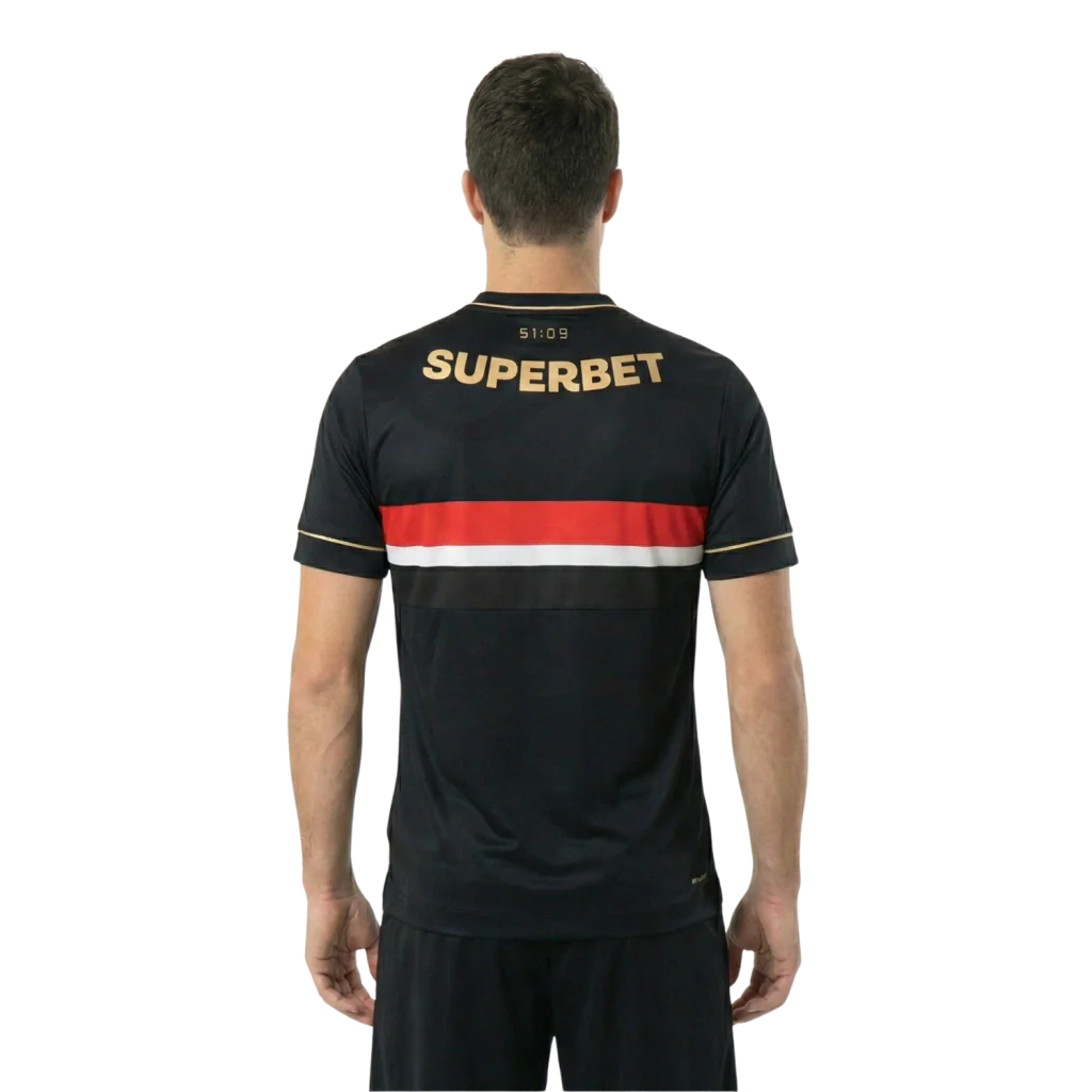 Camisa São Paulo Third 2025/26 Torcedor New Balance Masculino - Preto e Dourado