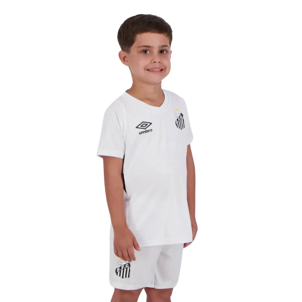 Conjunto Infantil Peixão Home 2024/25 - Torcedor Umbro - Branco