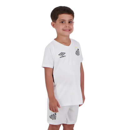 Conjunto Infantil Peixão Home 2024/25 - Torcedor Umbro - Branco