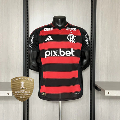 Camisa Flamengo Home Patrocinadores 2025/26 - Versão Jogador Adidas Masculino - Vermelho