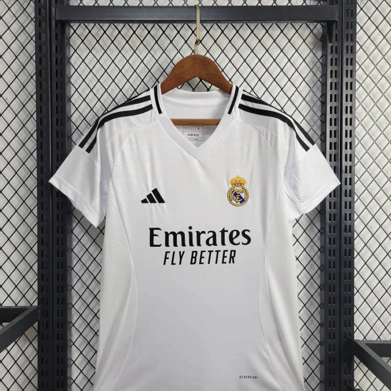 Camisa Real Madrid Home 24/25 - Torcedor Adidas Feminina - Branco