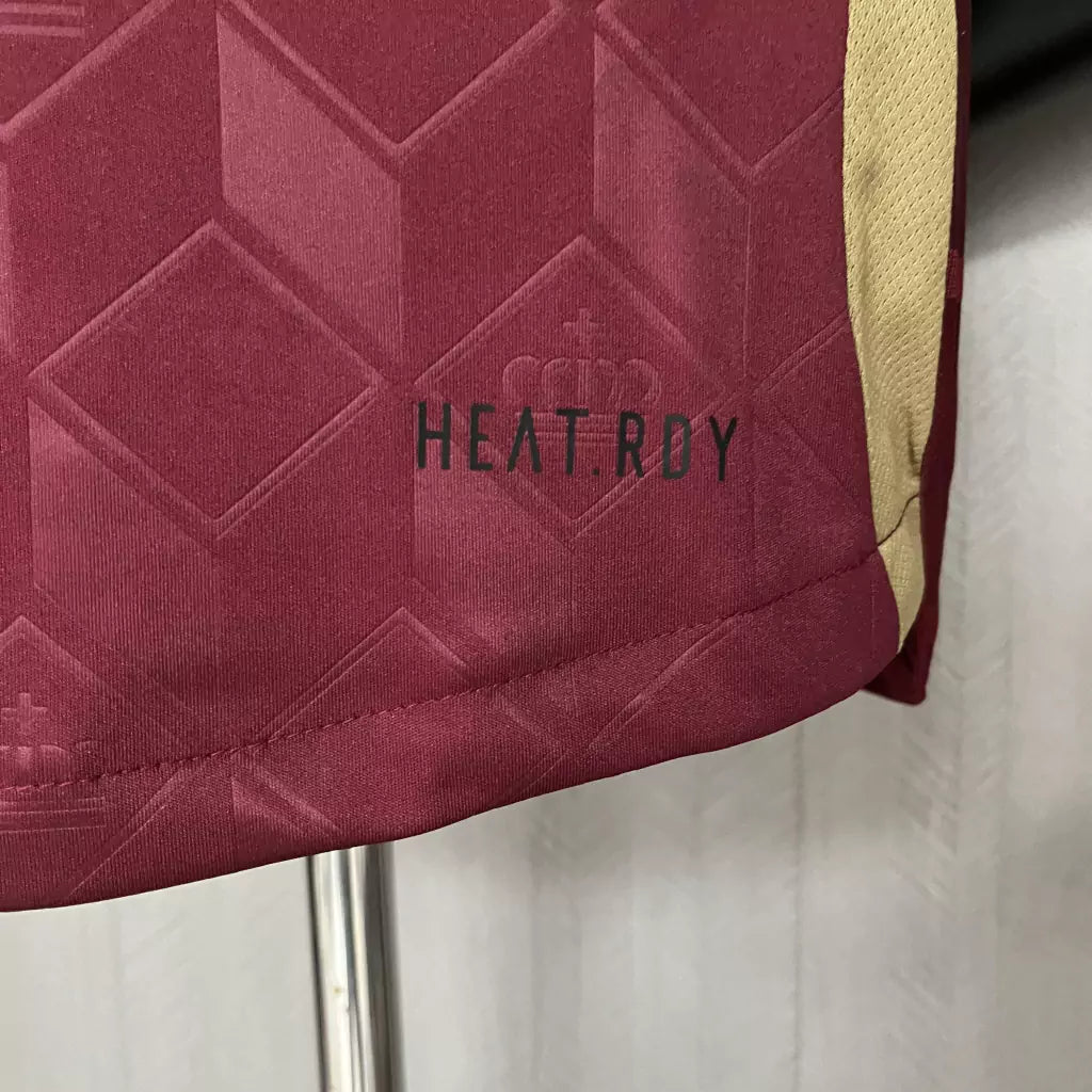 Camisa Bélgica Home 24/25 - Jogador Adidas Masculino - Vinho