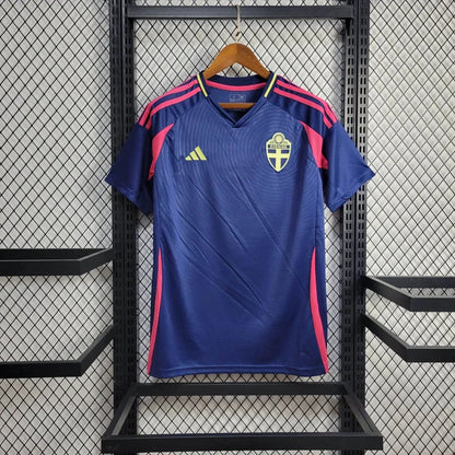 Camisa Suécia Away Eurocopa 24/25 - Torcedor Adidas Masculino - Azul Marinho