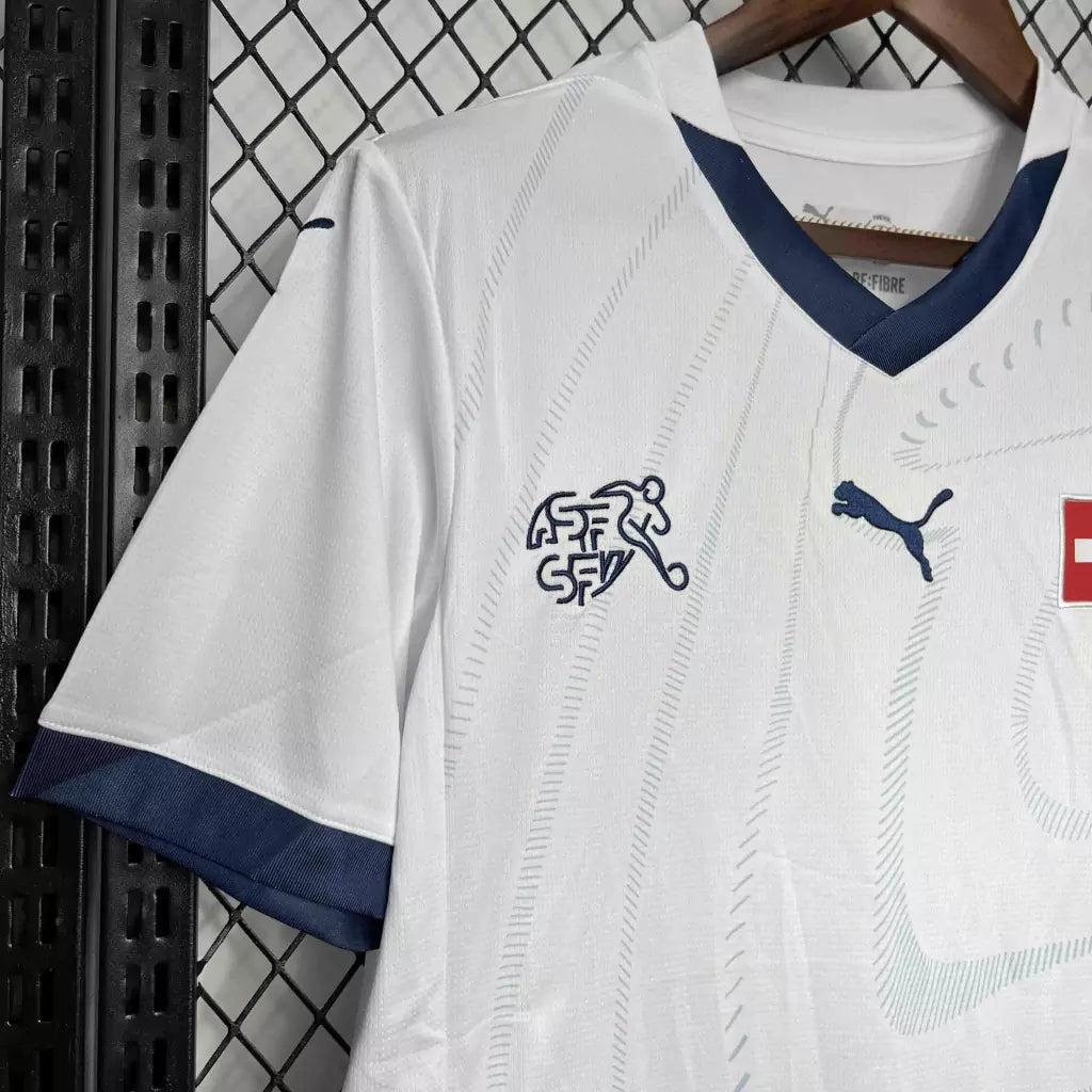 Camisa Suiça Away Eurocopa 24/25 - Torcedor Puma Masculino - Branco