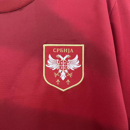 Camisa Sérvia Home Eurocopa 24/25 - Torcedor Puma Masculino - Vermelho