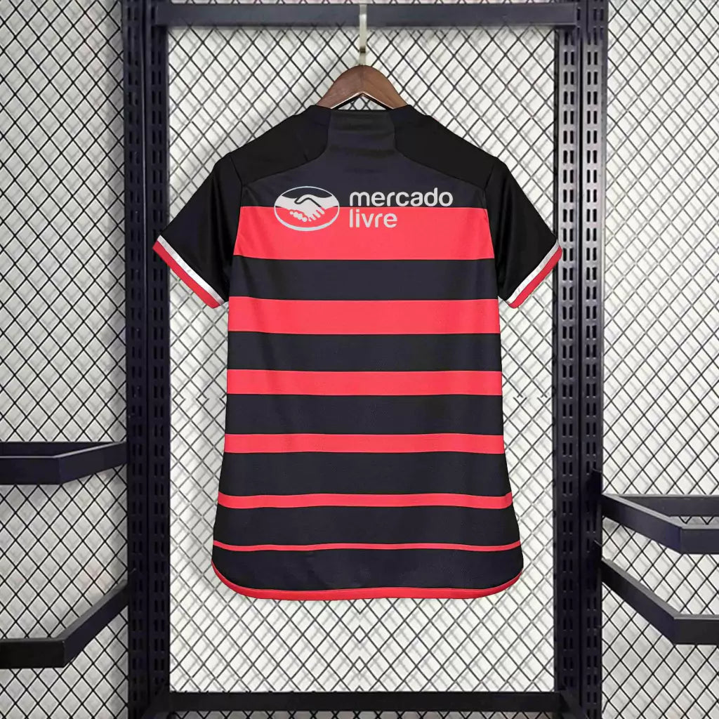 Camisa Flamengo C/ Patrocínios Home 2024 Torcedor Adidas Feminino - Vermelho