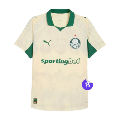 Camisa Palmeiras Mundial de Clubes 2025/26 - Torcedor Puma X Kidsuper Masculino - Bege e Verde