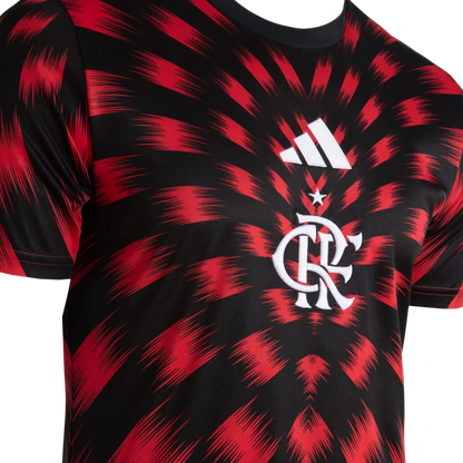 Camisa Flamengo Pré-Jogo 25/26 - Torcedor Adidas Masculina - Vermelho
