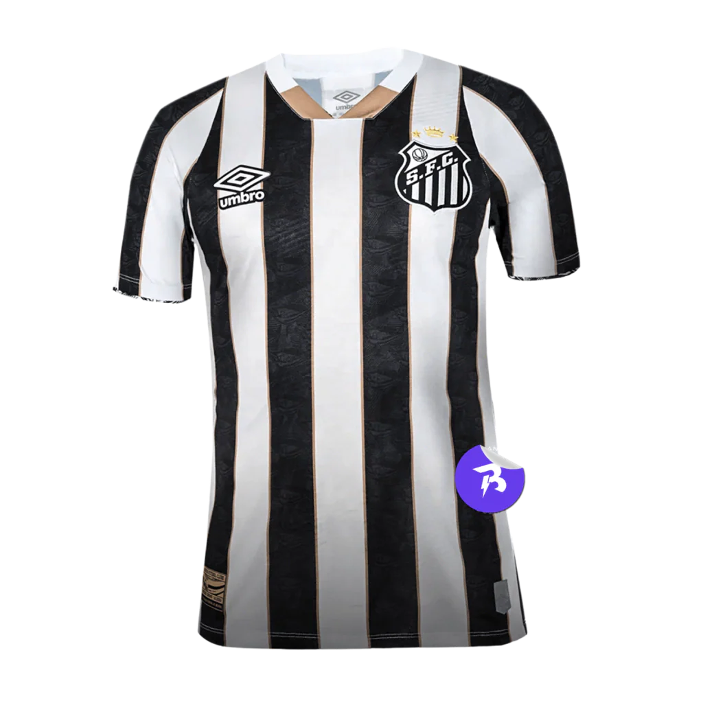 Camisa Peixão Away 2024/25 Neymar #10 Torcedor Umbro Masculina - Preto e Branco