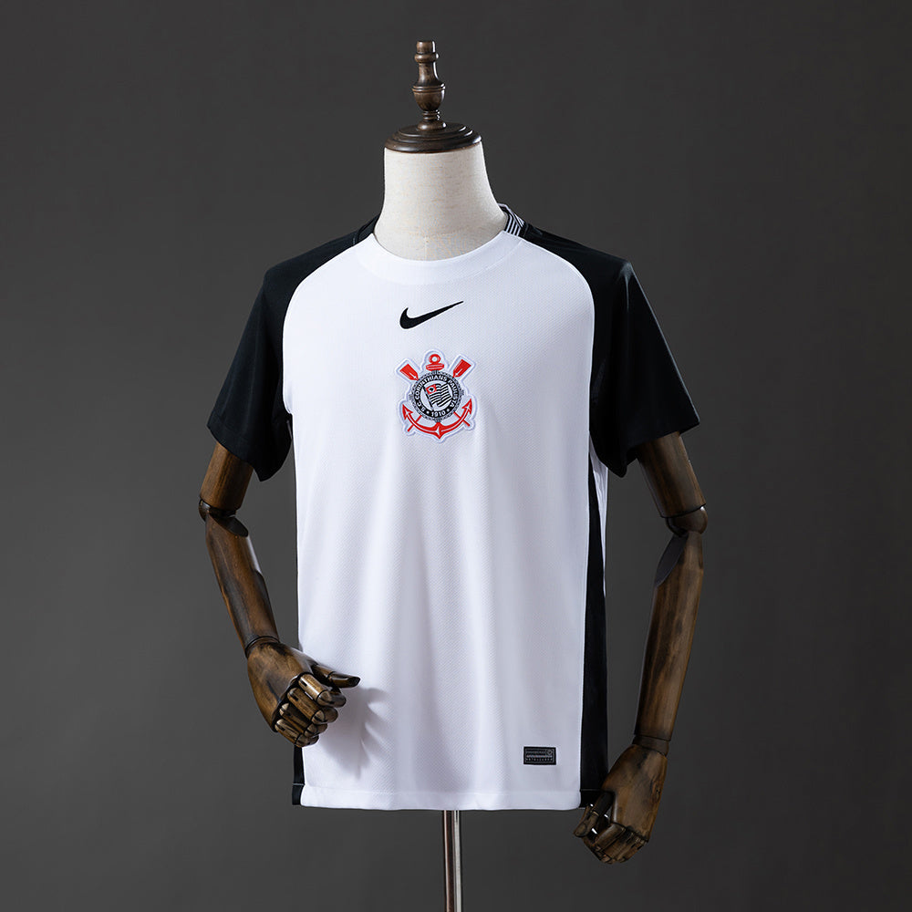 Camisa Timão Home 2025/26 - Torcedor Nike Masculino - Preto e Branco