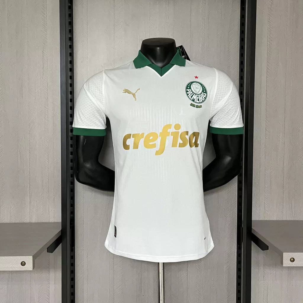 Camisa Palmeiras II Away 2024/25 - Versão Jogador Puma Masculino - Branco e Dourado