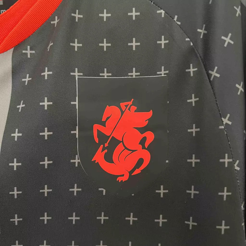 Camisa Geórgia Away Eurocopa 24/25 - Torcedor Macron Masculino - Preto