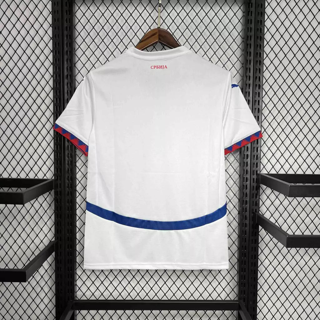 Camisa Sérvia Away Eurocopa 24/25 - Torcedor Puma Masculino - Branco