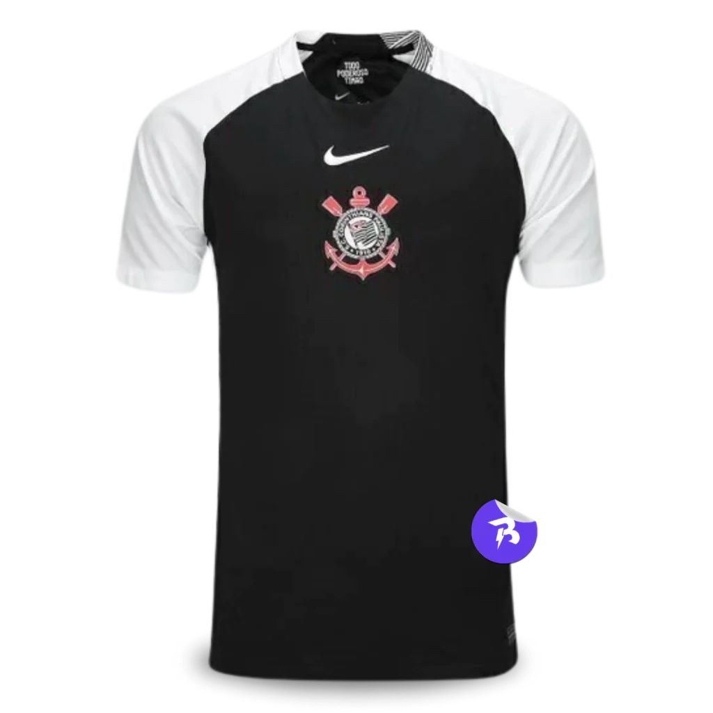 Camisa Timão Away 2025/26 - Torcedor Nike Masculino - Preto e Branco