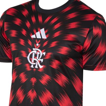 Camisa Flamengo Pré-Jogo 25/26 - Torcedor Adidas Masculina - Vermelho