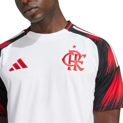 Camisa Flamengo Away 2025/26 - Torcedor Adidas Masculina - Branco e Vermelho