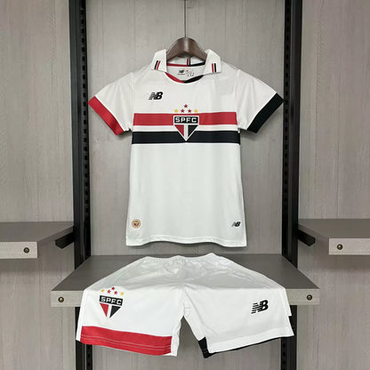 Conjunto Infantil São Paulo Home 2024 - Torcedor New Balance - Branco