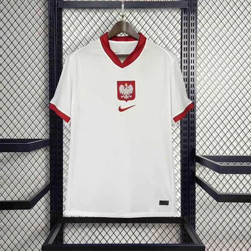 Camisa Polônia Home Eurocopa 24/25 - Torcedor Nike Masculino - Branco e Vermelho