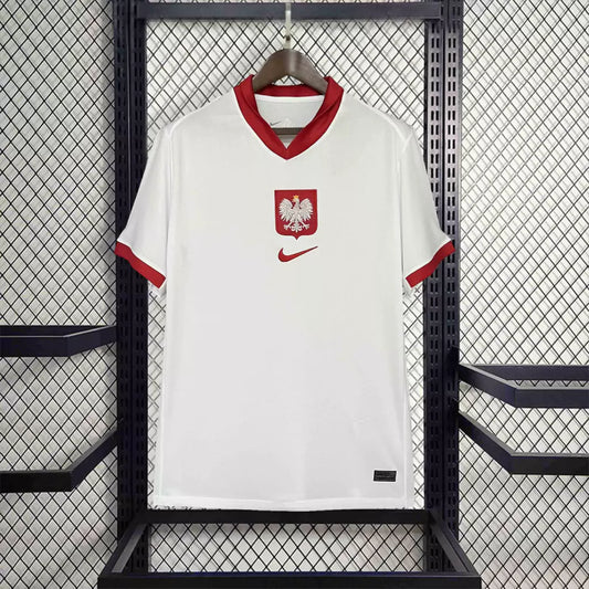 Camisa Polônia Home Eurocopa 24/25 - Torcedor Nike Masculino - Branco e Vermelho