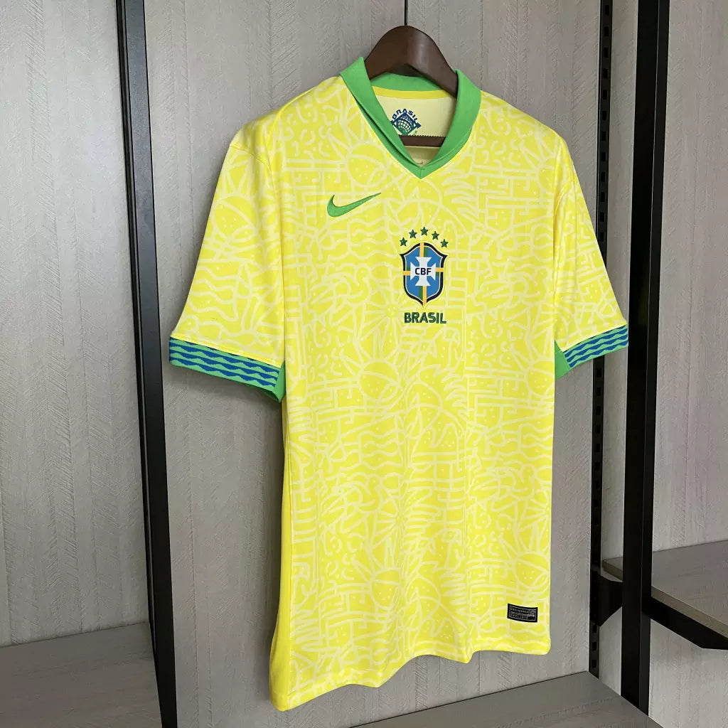 Camisa Seleção Brasileira I Home 24/25 - Torcedor Nike Masculina - Amarelo