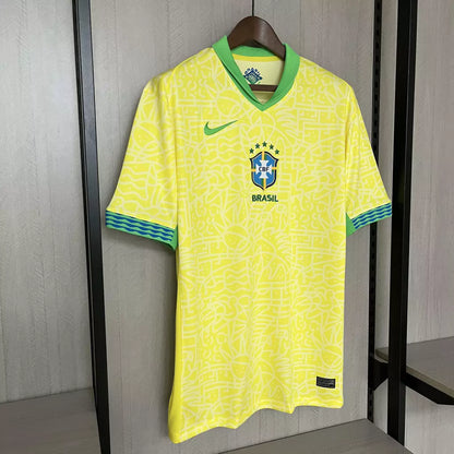 Camisa Seleção Brasileira I Home 24/25 - Torcedor Nike Masculina - Amarelo