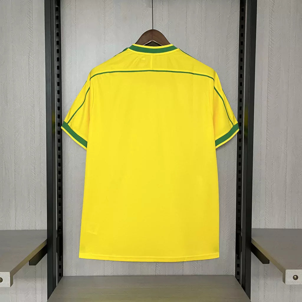 Camisa Seleção Brasileira Retrô Home 1998 Torcedor Nike Masculina - Amarelo