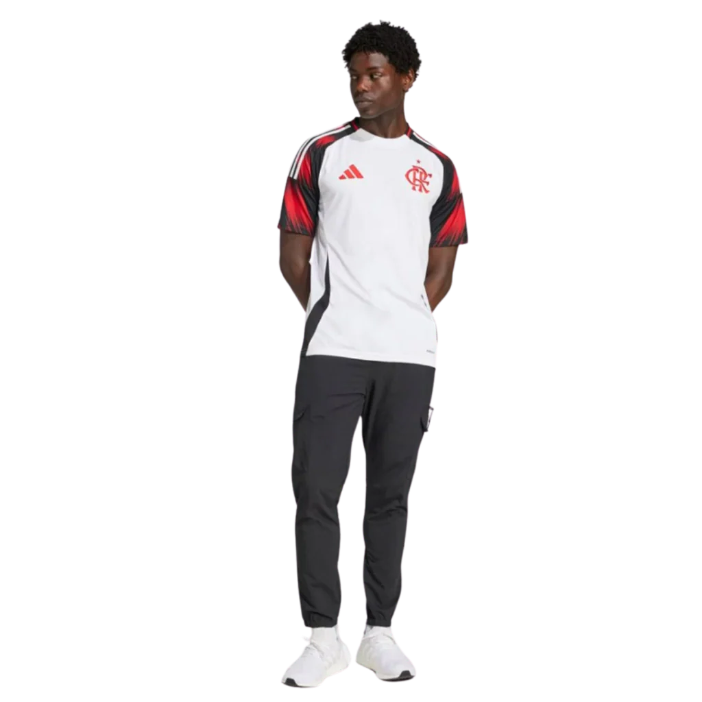 Camisa Flamengo Away 2025/26 - Torcedor Adidas Masculina - Branco e Vermelho