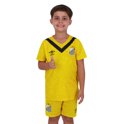 Conjunto Infantil Peixão Third 2024/25 - Torcedor Umbro - Amarelo