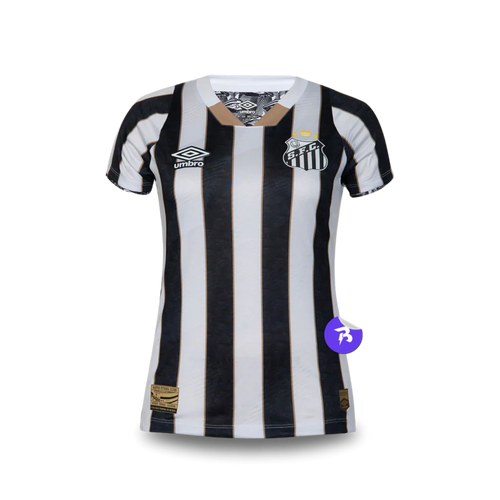 Camisa Peixão Away 2024/25 - Torcedor Umbro Feminina - Preto e Branco