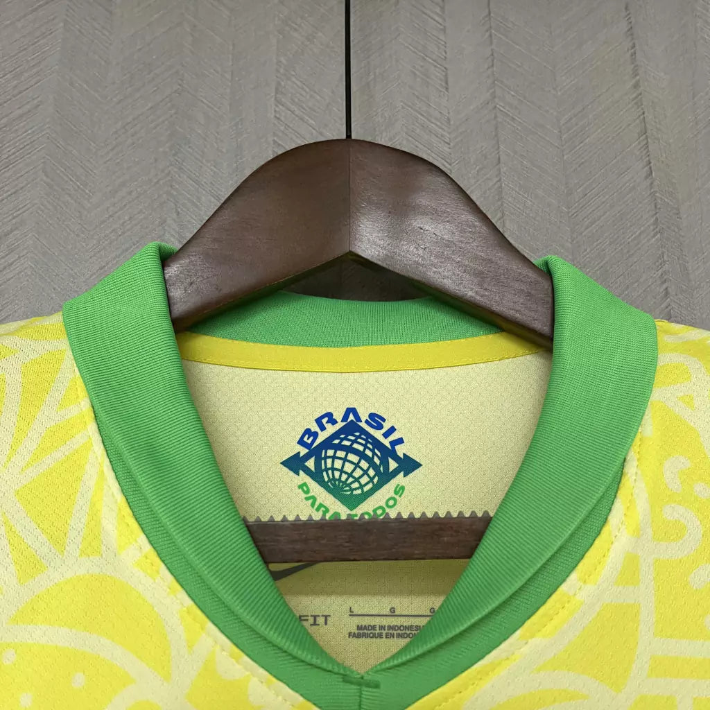Camisa Seleção Brasileira I Home 24/25 - Torcedor Nike Masculina - Amarelo