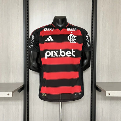 Camisa Flamengo Home Patrocinadores 2025/26 - Versão Jogador Adidas Masculino - Vermelho