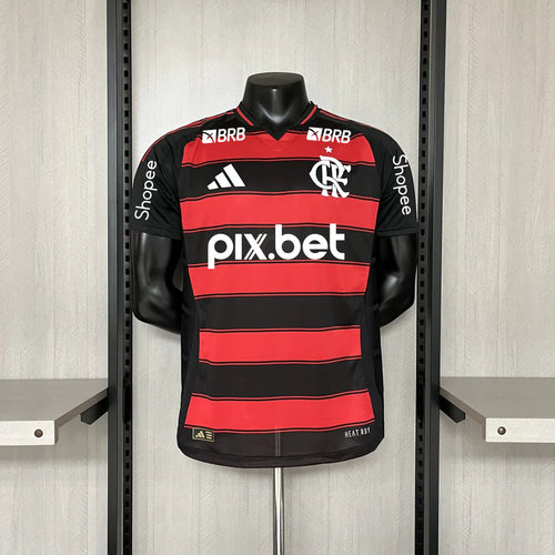 Camisa Flamengo Home Patrocinadores 2025/26 - Versão Jogador Adidas Masculino - Vermelho