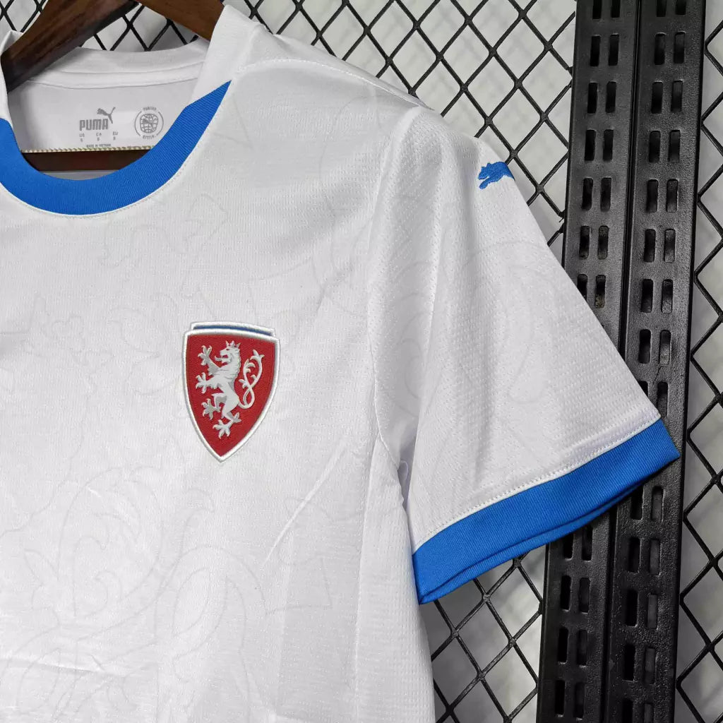 Camisa República Tcheca Away Eurocopa 24/25 - Torcedor Puma Masculino - Branco
