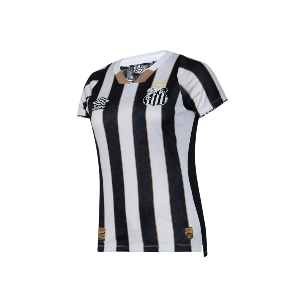 Camisa Peixão Away 2024/25 - Torcedor Umbro Feminina - Preto e Branco