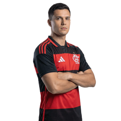 Camisa Flamengo Home 2026/27 - Adidas Torcedor Masculino - Vermelho e Preto