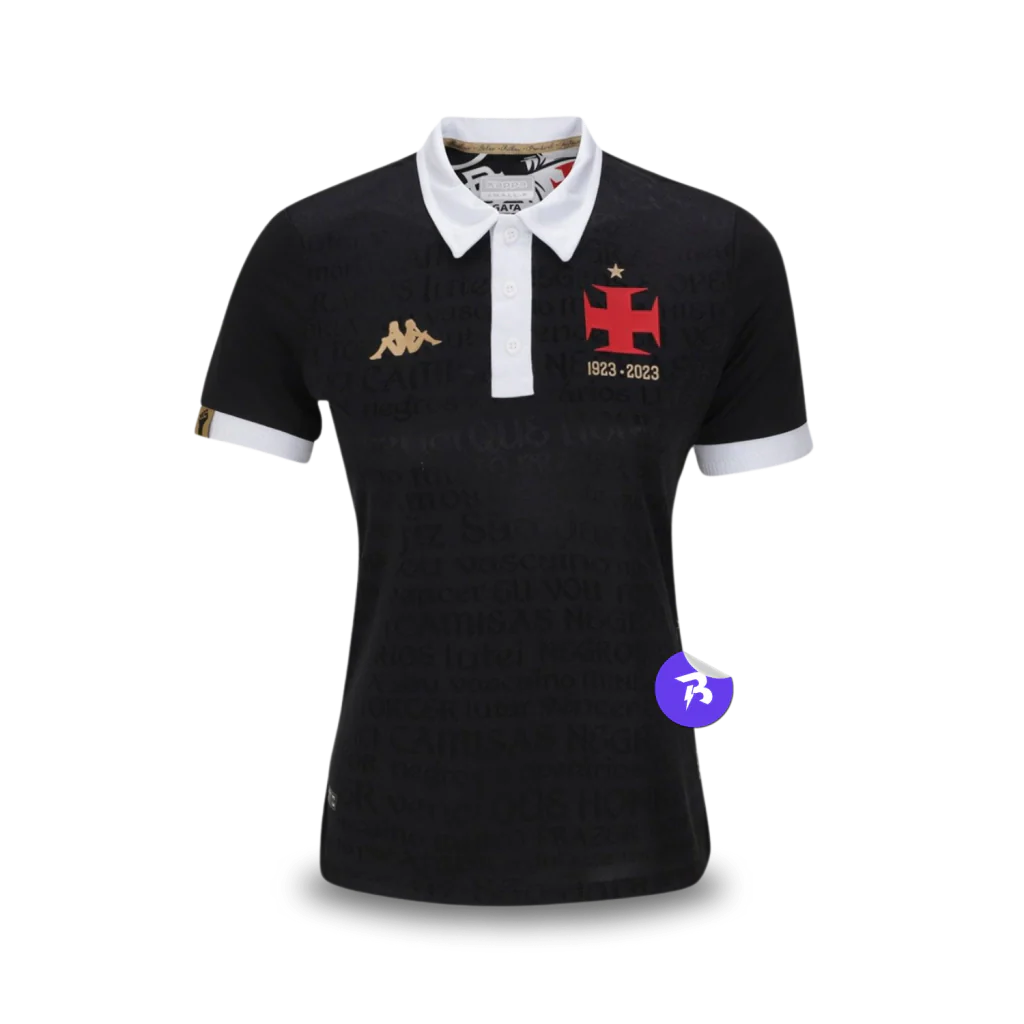 Camisa Vasco da Gama Third 2023/24 - Torcedor Kappa Feminina - Preto
