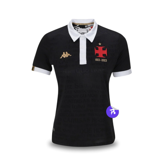 Camisa Vasco da Gama Third 2023/24 - Torcedor Kappa Feminina - Preto