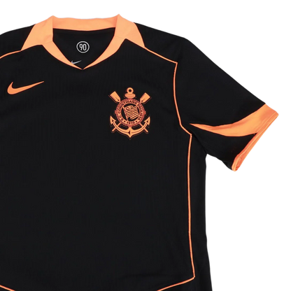 Camisa Timão Third 2025/26 Versão Jogador Nike Masculino - Preto e Laranja