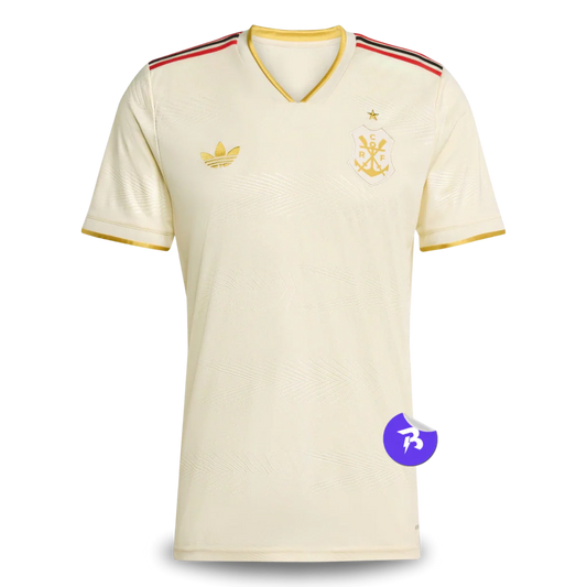 Camisa Flamengo Third 2025/26 Torcedor Adidas Masculino - Bege